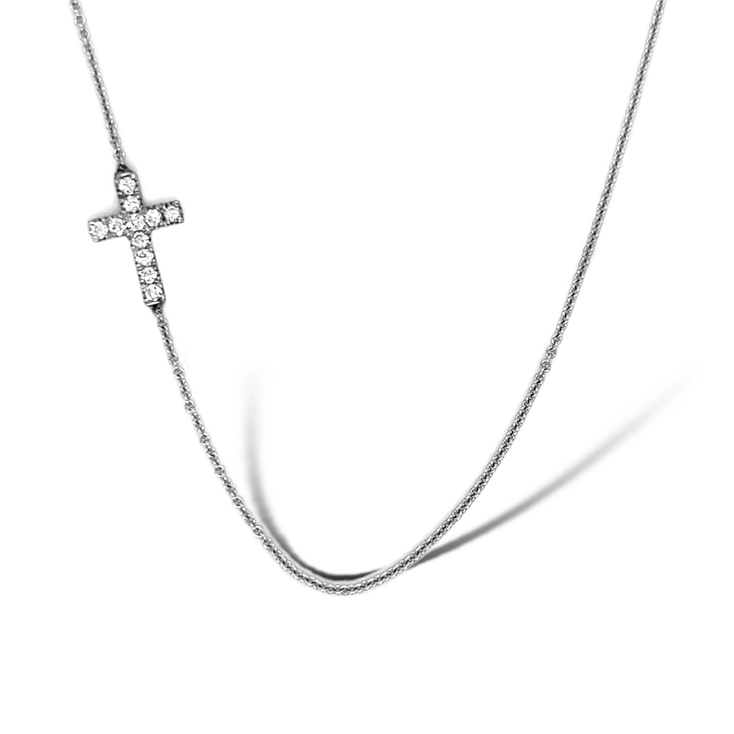 Fine Cross Necklace Small – Bellini Diamonds