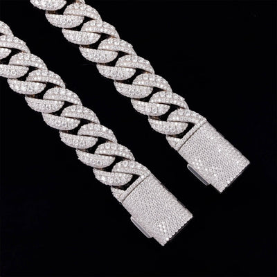 18 MM 3-Row Cuban Link Chain