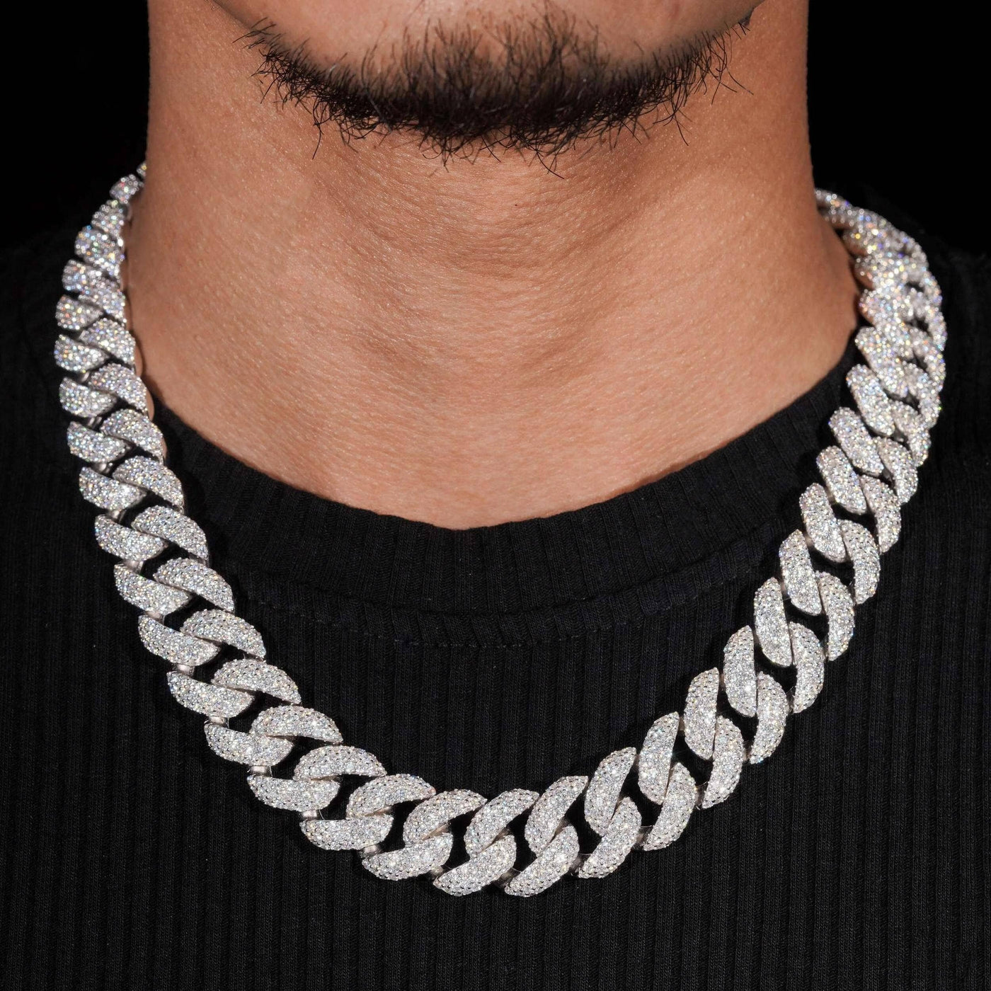 18 MM 3-Row Cuban Link Chain