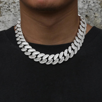 20 MM Leaf Baguette Cuban Link Chain