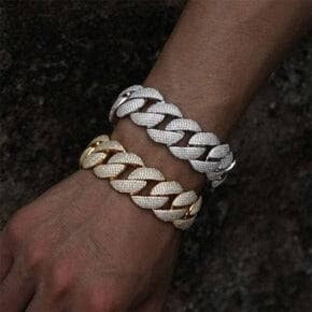 22 MM Straight Edge Cuban Link Bracelet
