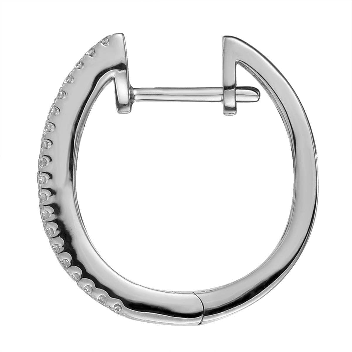 Baguette Rainbow Hoop Earrings With Round Diamonds