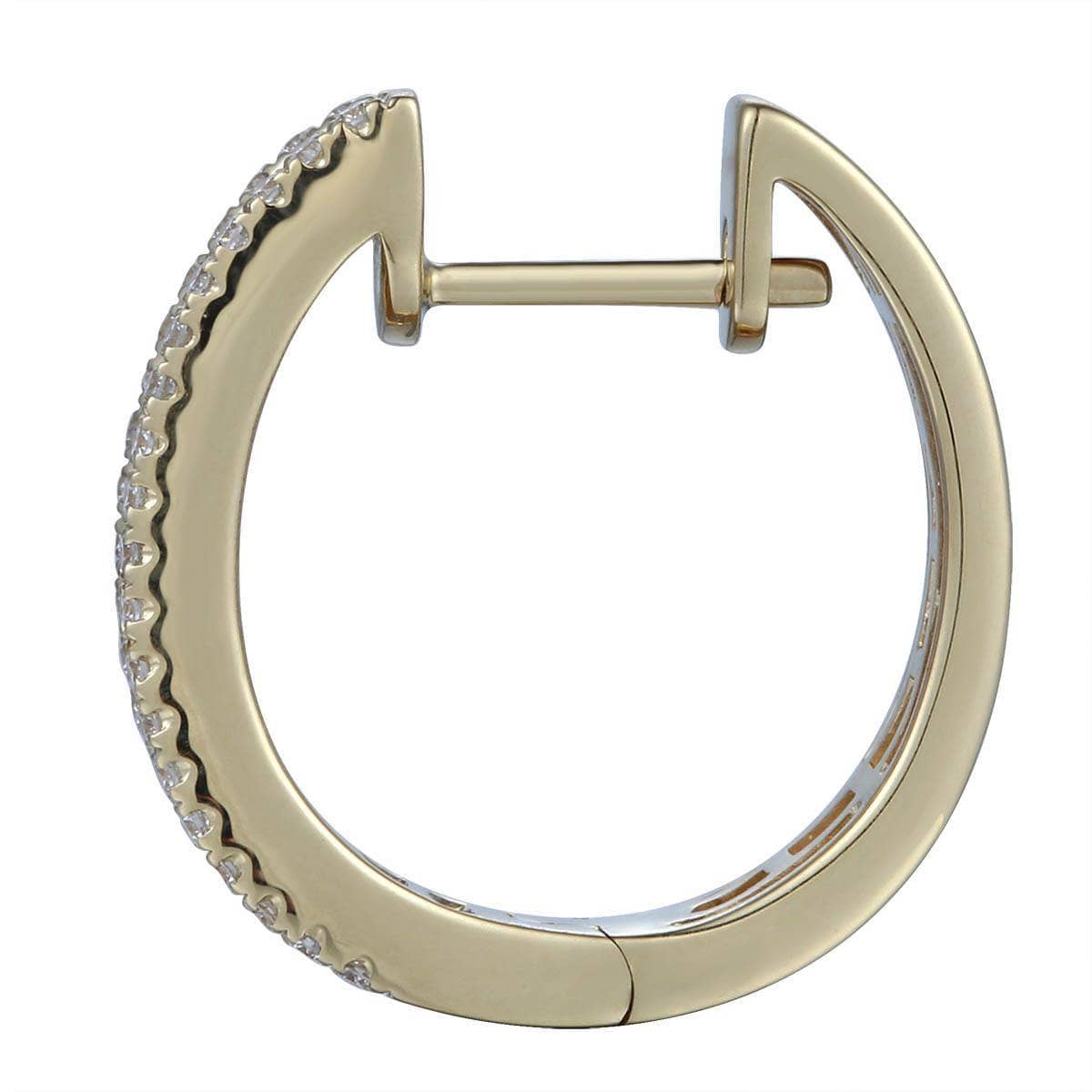 Baguette Rainbow Hoop Earrings With Round Diamonds