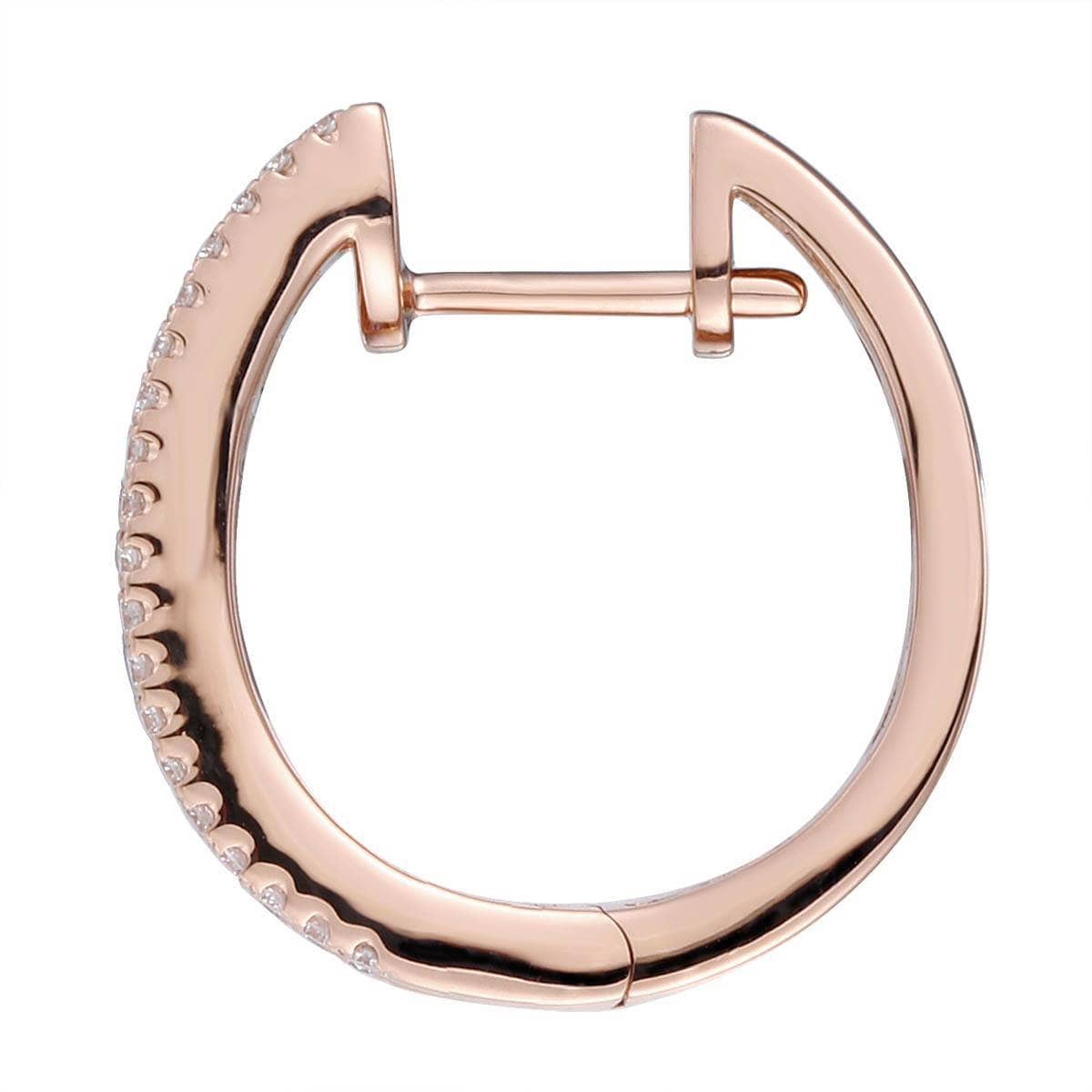 Baguette Rainbow Hoop Earrings With Round Diamonds