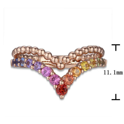 Beaded Rainbow Ring