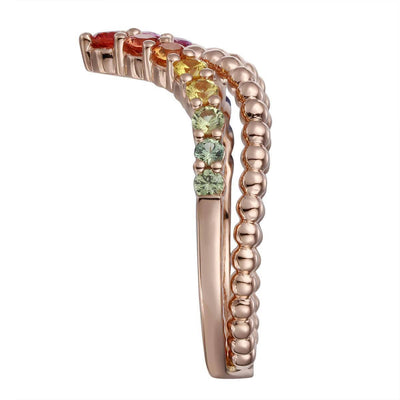 Beaded Rainbow Ring