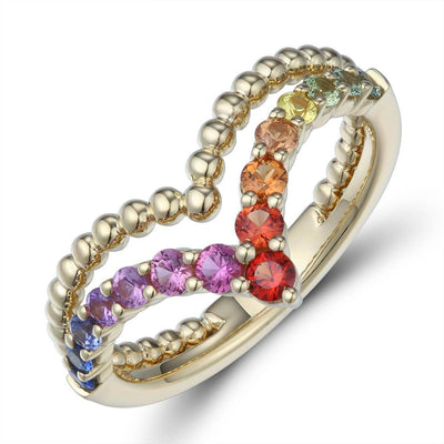 Beaded Rainbow Ring
