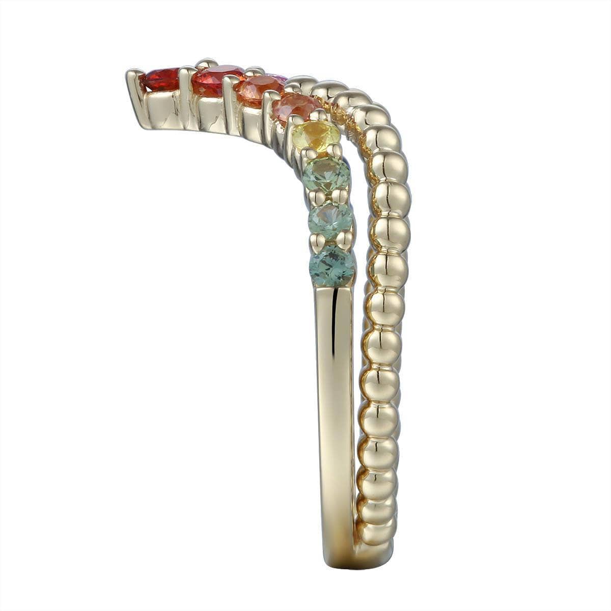 Beaded Rainbow Ring