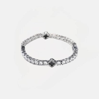 Black Mini Clover Tennis Bracelet