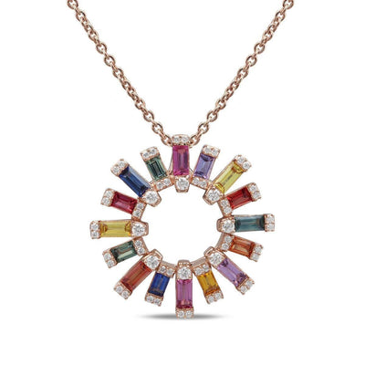 Celestial Rainbow Sun Pendant