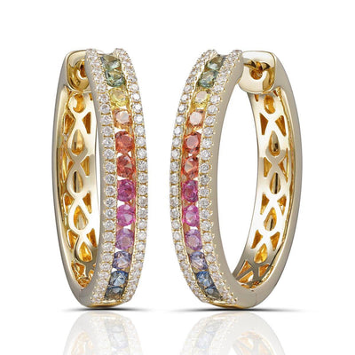 Circle of Infinity Glow Rainbow Earrings
