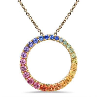 Circle Shaped Rainbow Pendant