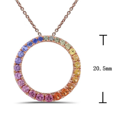 Circle Shaped Rainbow Pendant