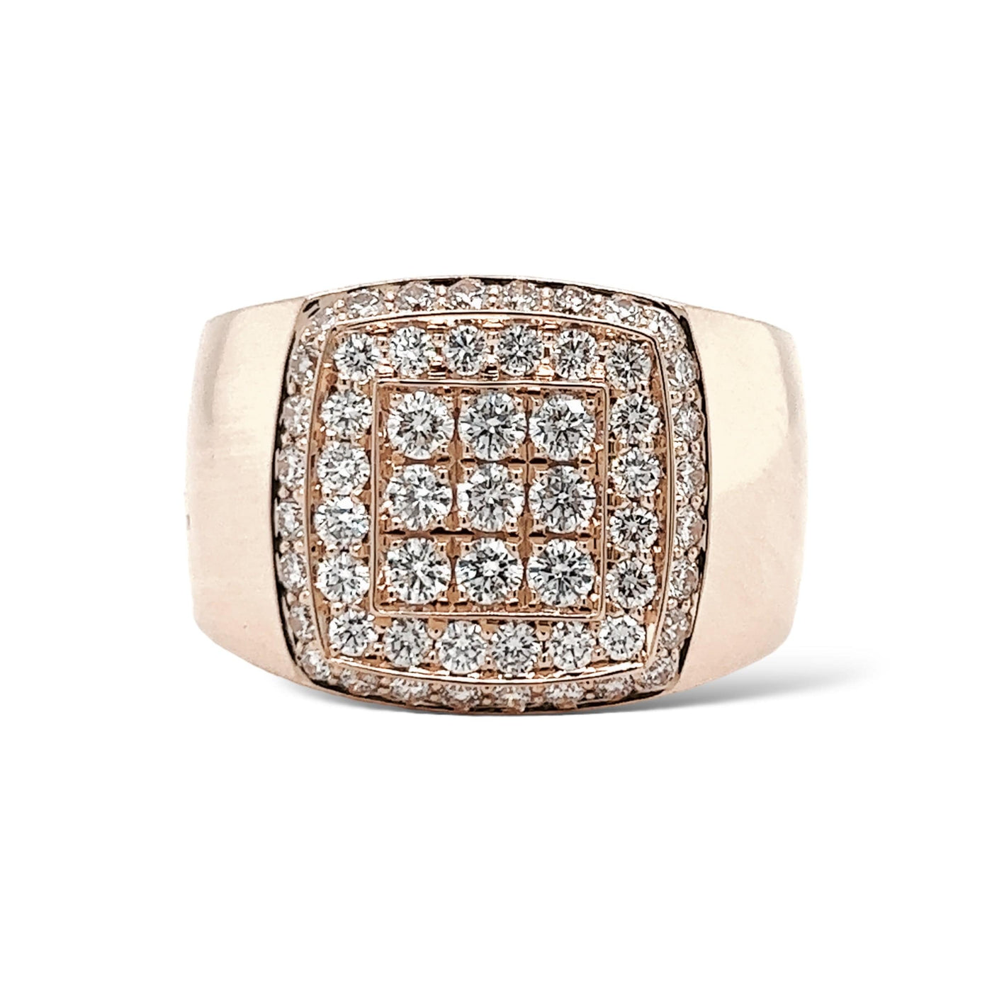 CLASSIC SIGNET RING WITH DIAMONDS