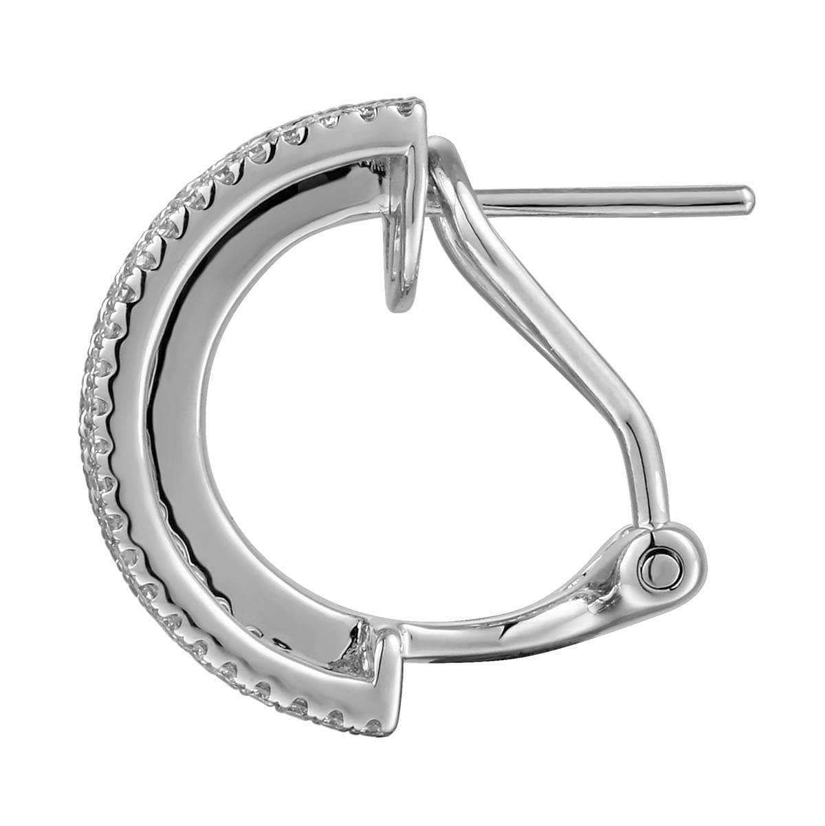 Cloned Rainbow Hoop Earrings With Round Diamonds