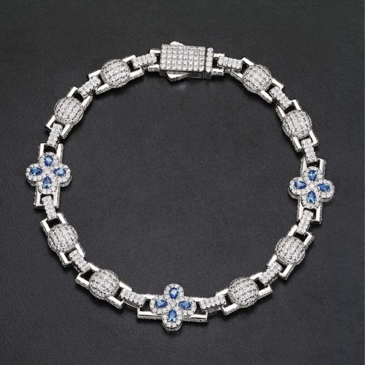 Colored Clover Link Bracelet