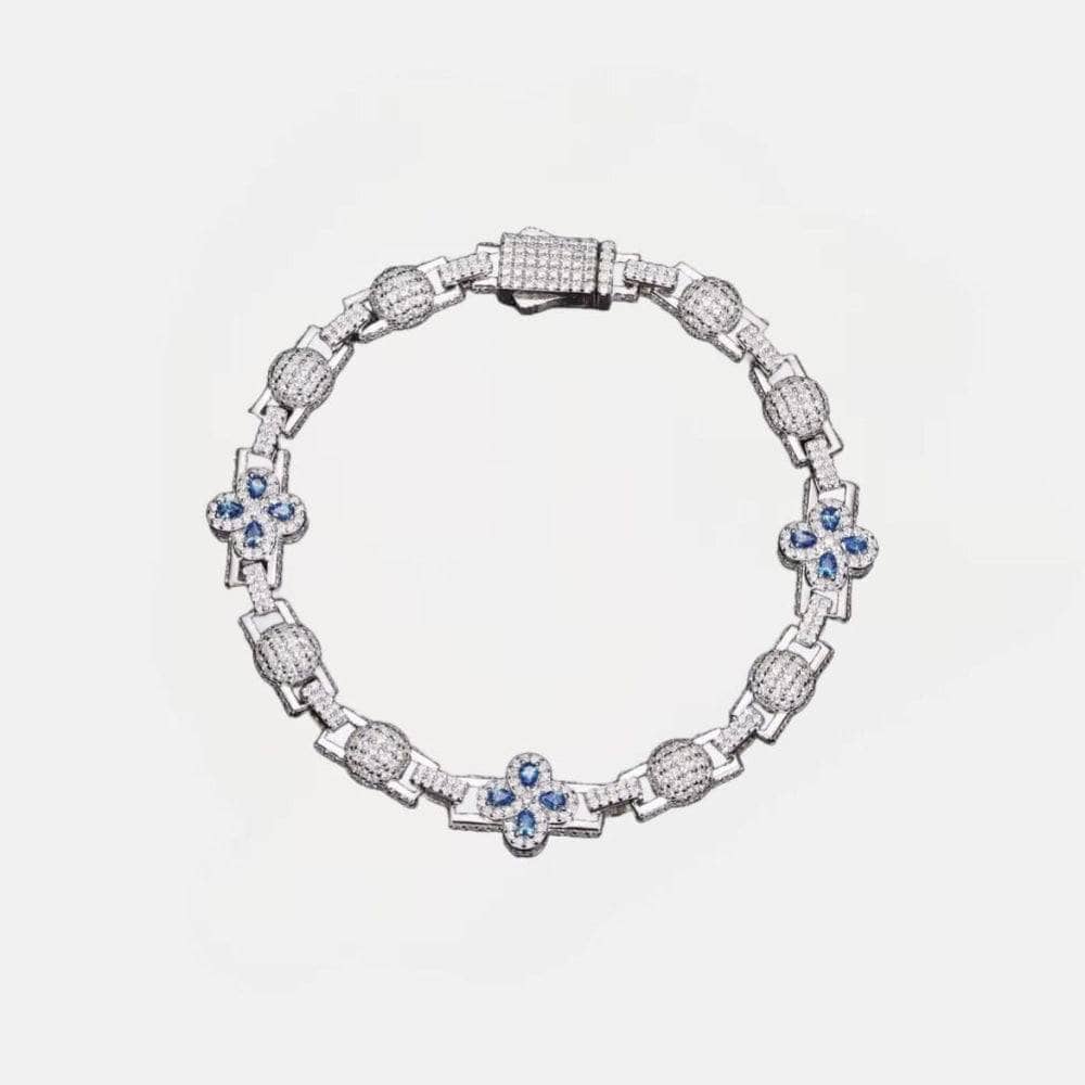 Colored Clover Link Bracelet