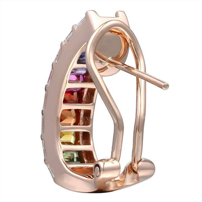 D Shape of Infinity Glow Rainbow Earrings