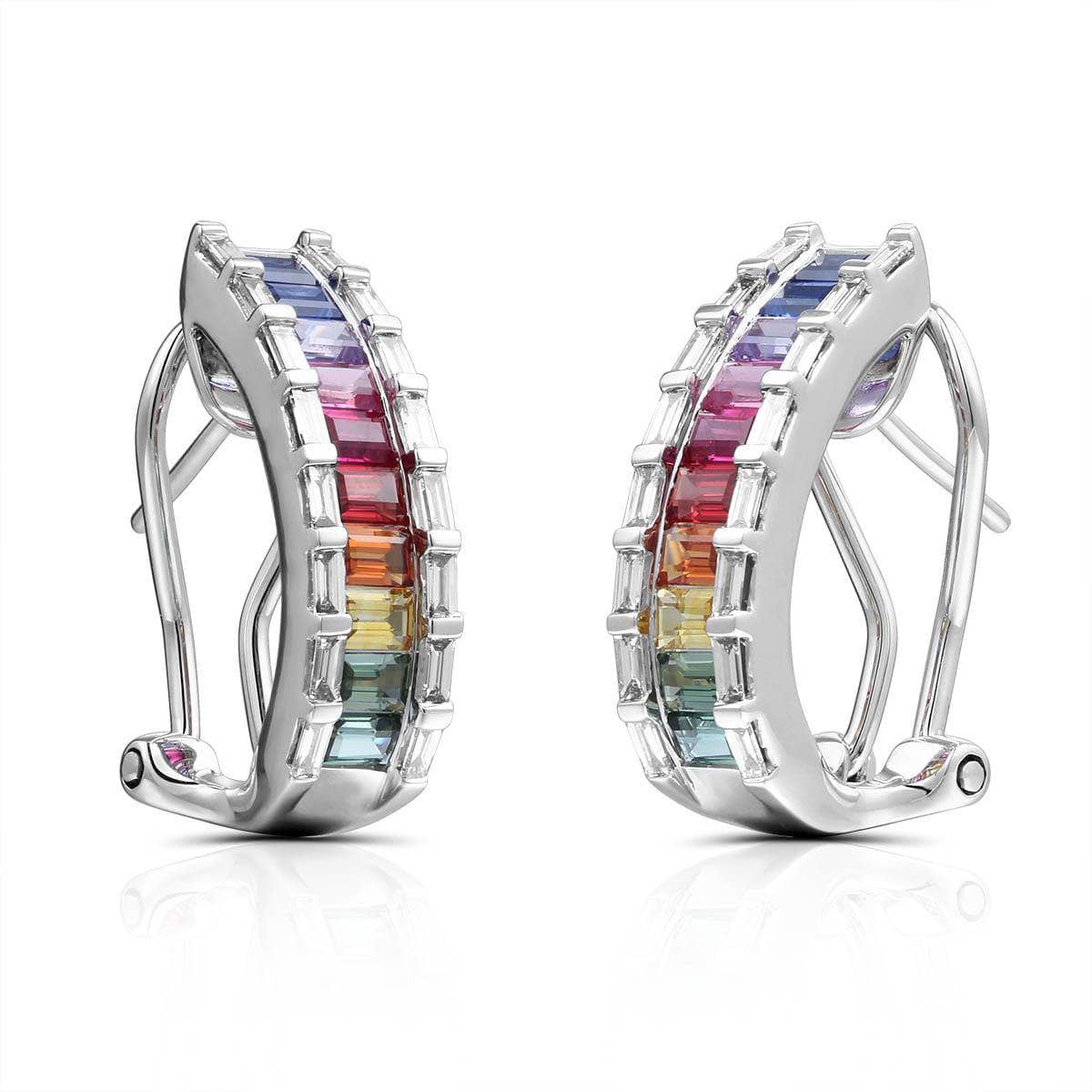 D Shape of Infinity Glow Rainbow Earrings