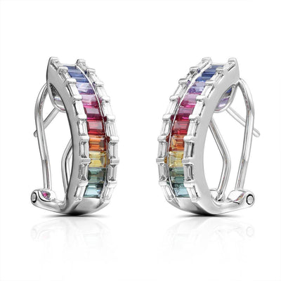 D Shape of Infinity Glow Rainbow Earrings