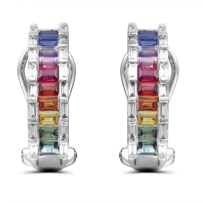 D Shape of Infinity Glow Rainbow Earrings