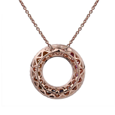 Double Halo Rainbow Pendant