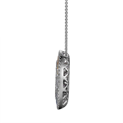 Double Halo Rainbow Pendant