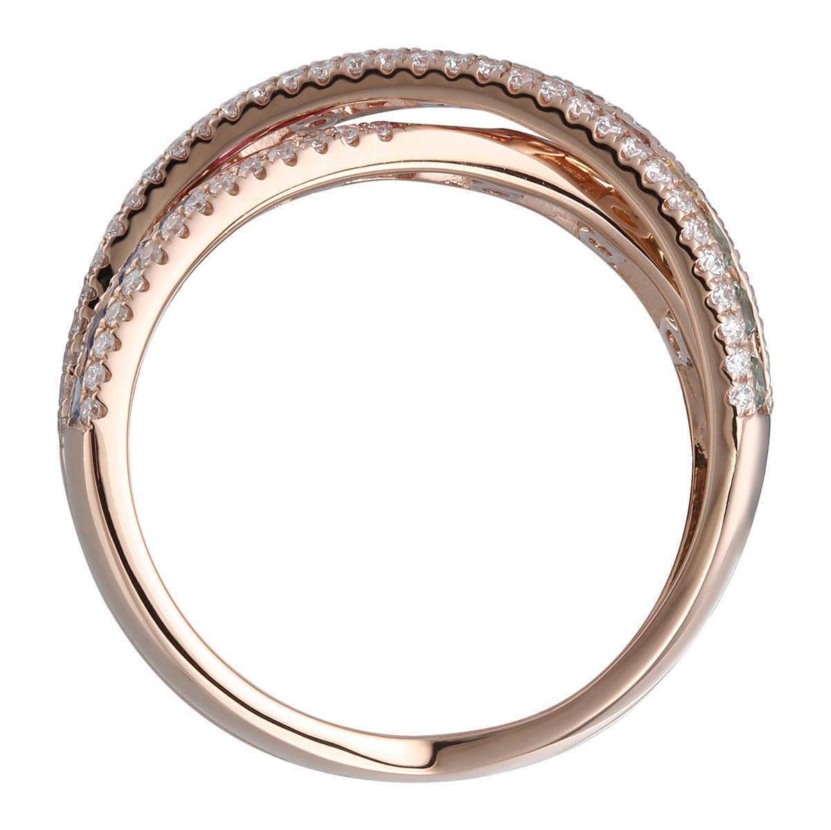 Double Rainbow Crossover Ring