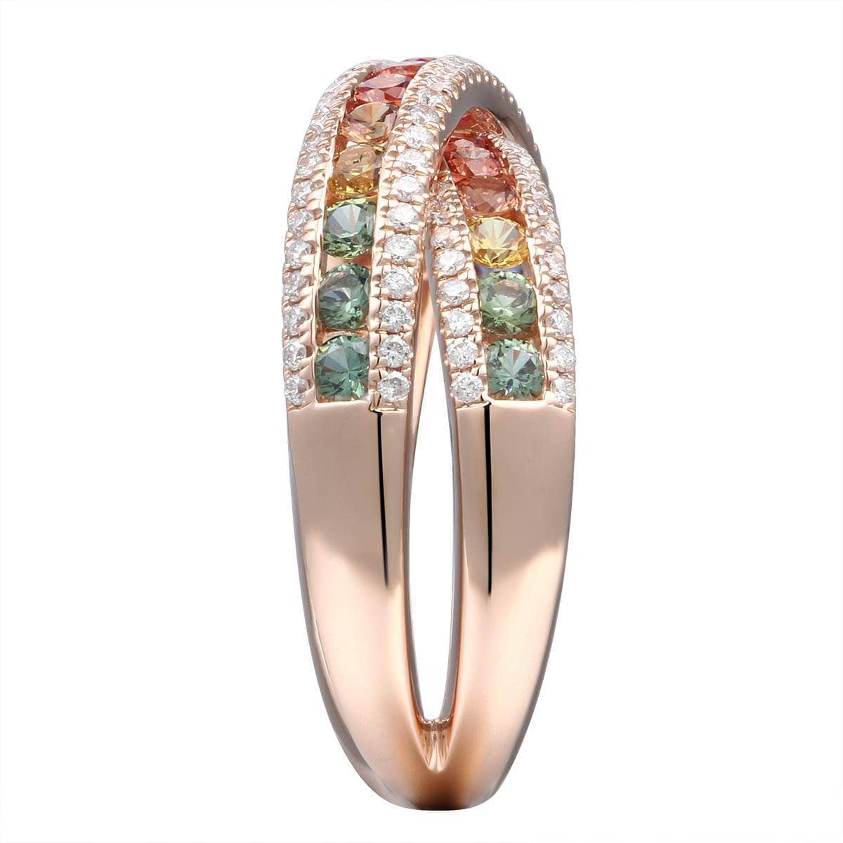 Double Rainbow Crossover Ring