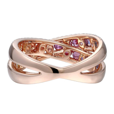 Double Rainbow Crossover Ring