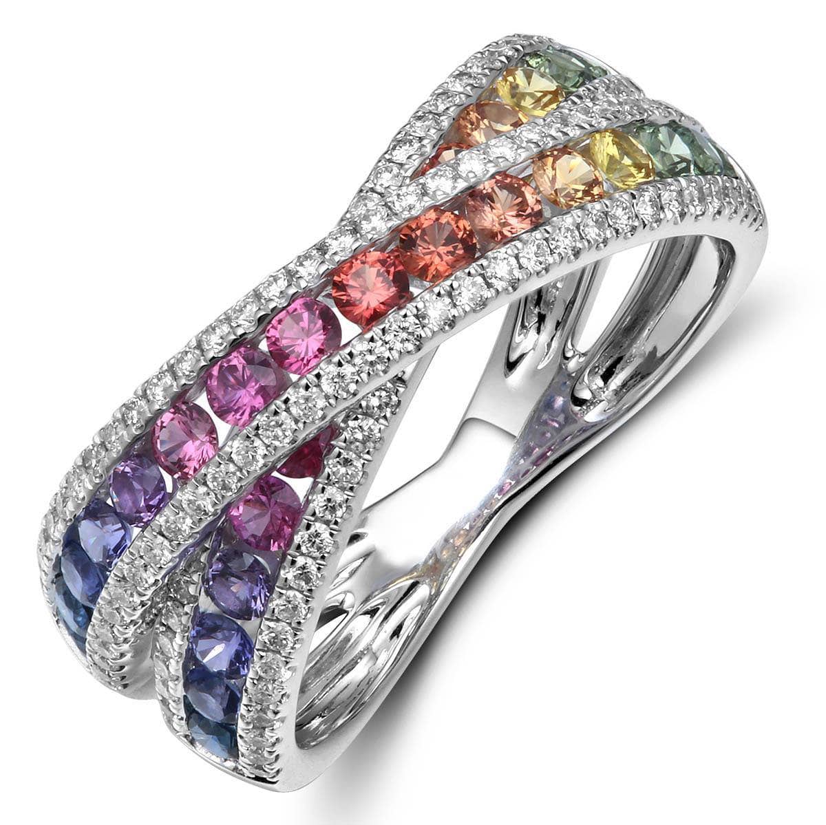 Double Rainbow Crossover Ring