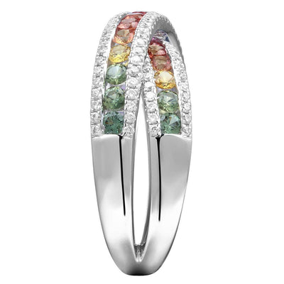 Double Rainbow Crossover Ring