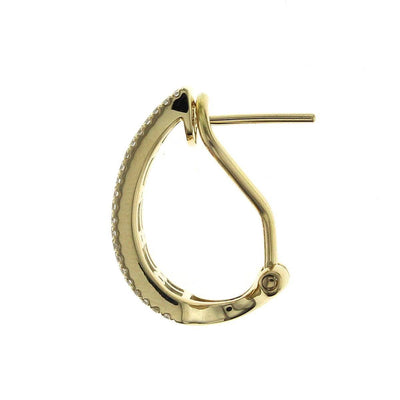 Dual Mini Rainbow Hoop Earrings With Round Diamonds