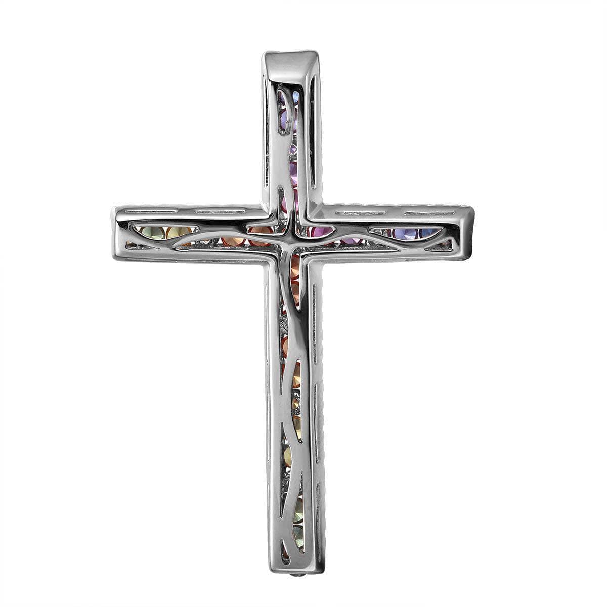 Eternal Rainbow Cross Pendant
