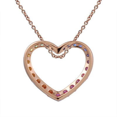 Heart Shaped Rainbow Pendant