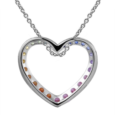 Heart Shaped Rainbow Pendant