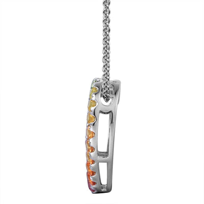 Heart Shaped Rainbow Pendant