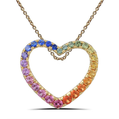 Heart Shaped Rainbow Pendant