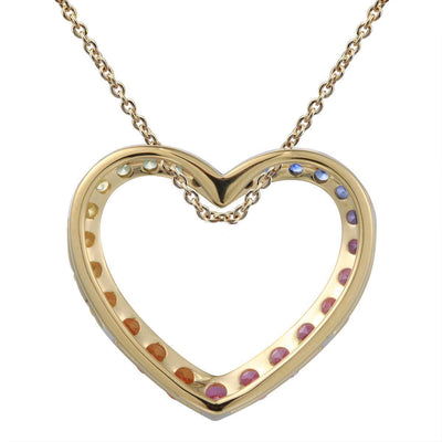 Heart Shaped Rainbow Pendant