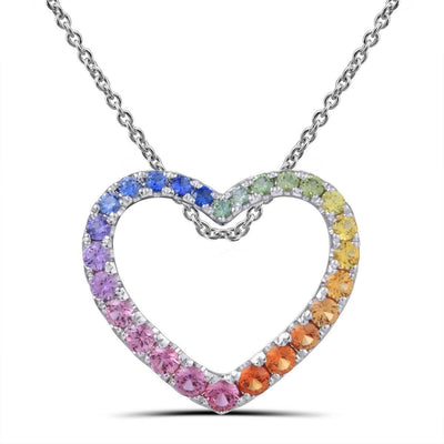 Heart Shaped Rainbow Pendant