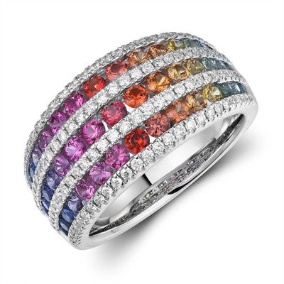 Infinite Row Rainbow Ring