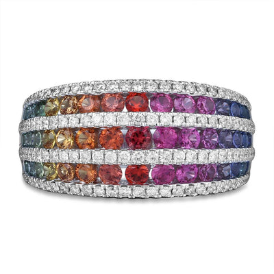 Infinite Row Rainbow Ring