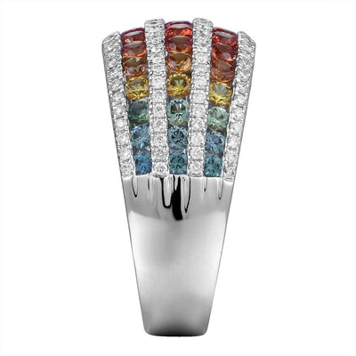 Infinite Row Rainbow Ring