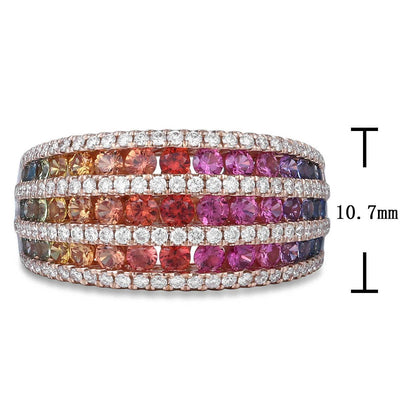 Infinite Row Rainbow Ring