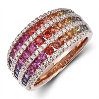 Infinite Row Rainbow Ring