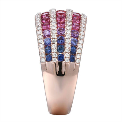 Infinite Row Rainbow Ring