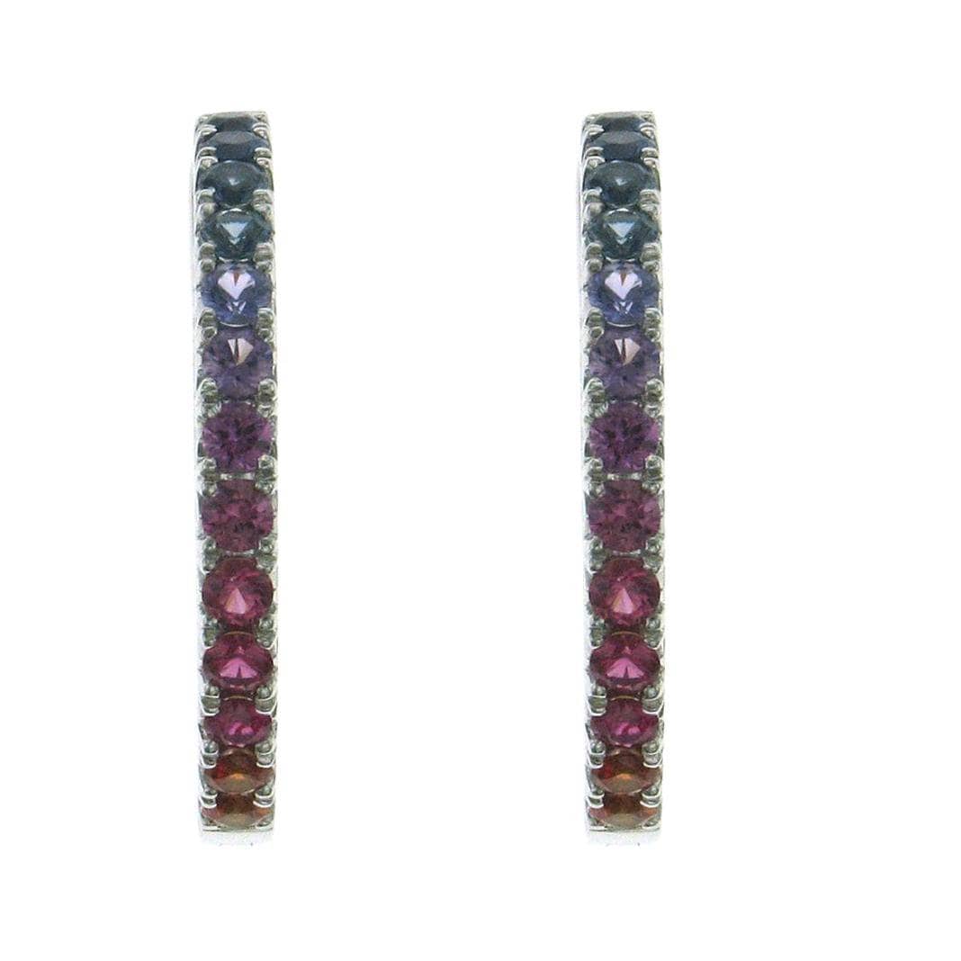 Inside-Out Rainbow Hoop Earrings