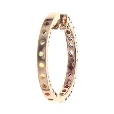 Inside-Out Rainbow Hoop Earrings