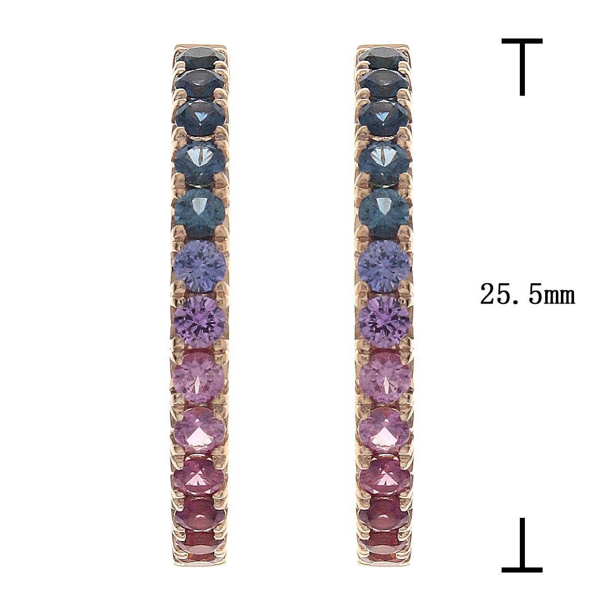 Inside-Out Rainbow Hoop Earrings
