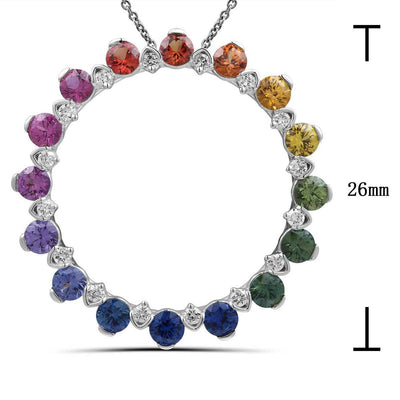 Medium Rainbow Orbit Pendant